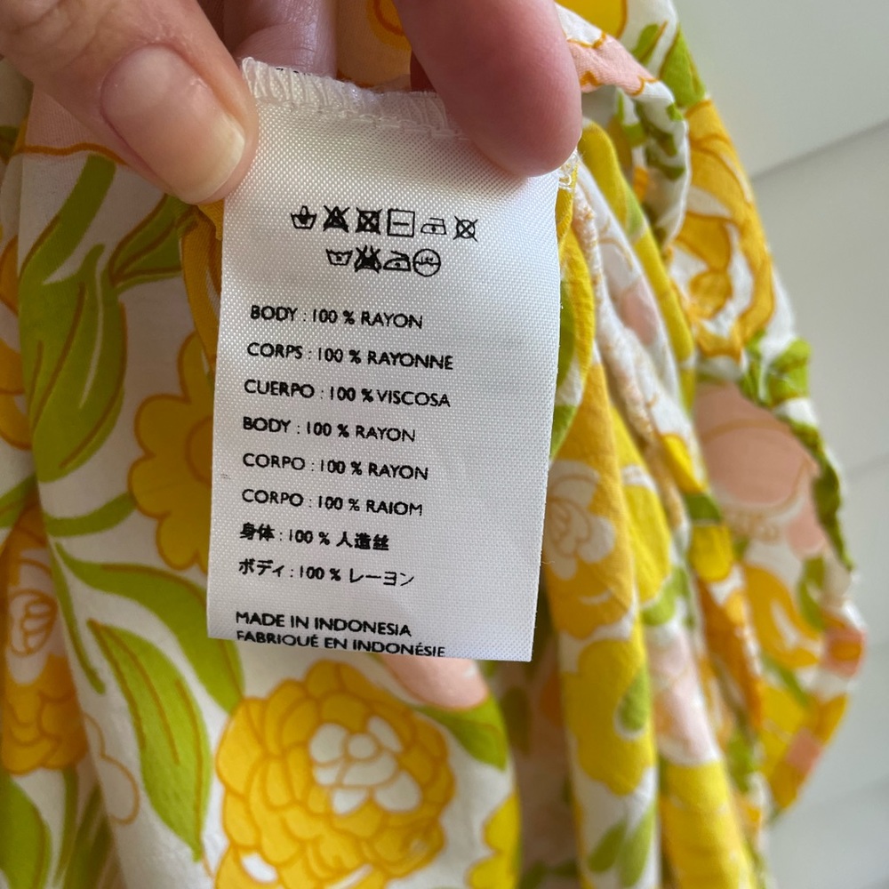 Faithfull the Brand Yellow Floral Midi Dress - Picture 8 of 9